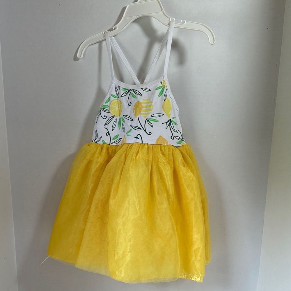 Baby starters yellow tutu lemon dress size 24 months